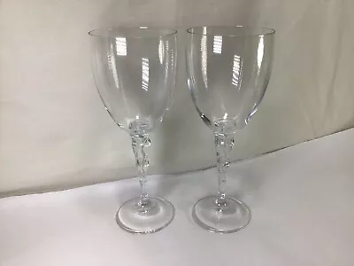 Buy RR6 Vintage Pair Bohemia Crystal Goblet Hand Blown Wine Glass For Adults • 23.98£