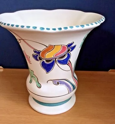 Buy Handpainted Vase Mid-century Honiton Devon Pottery 8  High Monkdom Design  • 8.50£