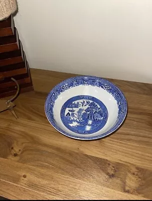 Buy Vintage Willow Pattern Large Bowl W.R Midwinter Ltd Blue And White Ceramic • 14.99£