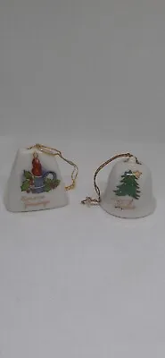 Buy JAPAN BONE CHINA CERAMIC MERRY Xmas Bell And  Seasons Greetings Bell Ornaments • 11.50£