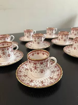 Buy Vintage Fine Bone China 10 Piece Spode Ornate Espresso Coffee Cups And Saucers • 80£