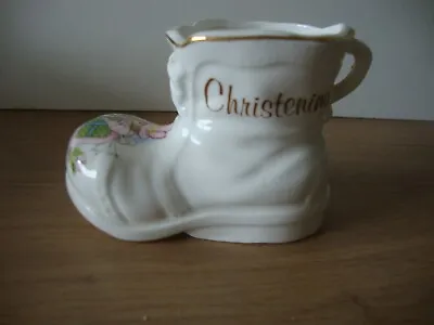 Buy Crown Fine Bone China Staffordshire England Boot With Mouse Design & Christening • 4.99£