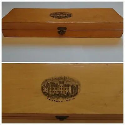 Buy Old Wooden Box Mauchline Ware Drumtochty Castle Laurencekirk Kincardine C1800s • 9.95£
