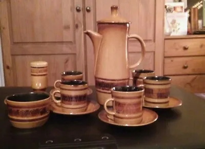 Buy Cinque Ports Pottery Rye Coffee Set. Pot, 5 Cups,6 Saucers, Sugar Bowl, Salt Pot • 48£