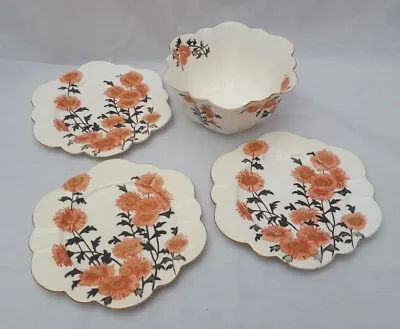 Buy Antique The Foley China - Sugar Bowl & Side Plates - Hand Painted Floral Design • 25£