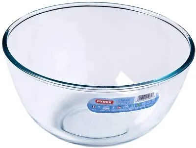 Buy Pyrex Round Mixing Glass Bowl Dish 3Litre Microwave Ovenproof Baking Transparent • 9.59£