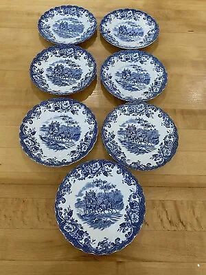 Buy Vintage Johnson Bros Hunting Country  Coaching Scenes  Set Of 7 Saucer Plates • 14.22£