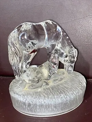 Buy Italian Royal Crystal Rock (RCR) Glass Ornament -  Horse And Foal Sculpture • 11.99£