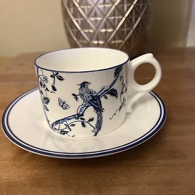 Buy Very Rare LAURA ASHLEY Summer Palace Blue Cup And Saucer In Excellent Condition • 35£
