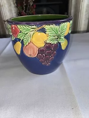 Buy ANTIQUE EICHWALD Art Nouveau Pot Planter With Fruit Design VGC • 35£