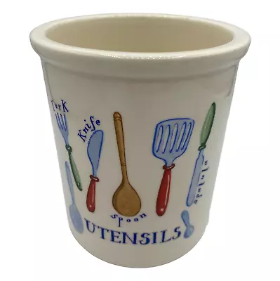 Buy Vintage Utensil Pot Caddie Jar 5.5  X 4.5  T G Green Cloverleaf Utensil Design . • 13.95£