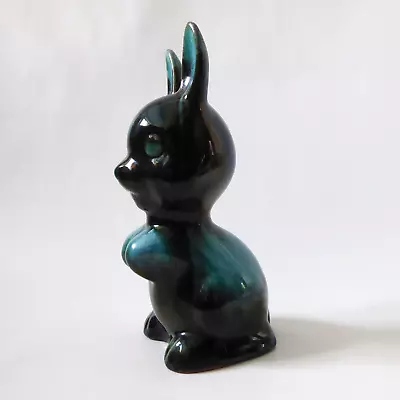 Buy Blue Mountain Pottery Canada Vintage Ceramic Bunny Rabbit Figurine, Green Black • 12£