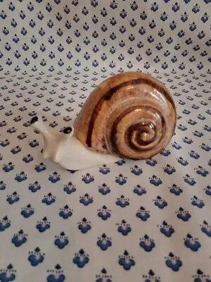 Buy Quirky Spanish Pottery Brown Cream Handpainted Garden Snail Ornament Figurine Vg • 5.50£