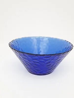 Buy Vintage Blue Cobalt Glass Bowl Marked France. • 4.99£