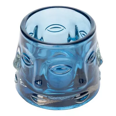 Buy Blue Glass Face Design Candle Holder - Tealight Holder • 11.99£