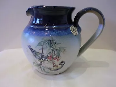 Buy Jug Pottery Mottled Blue Wenlock Shropshire Studio 4 1/2   ( 11 1/2 Cms ) Vgc • 5£