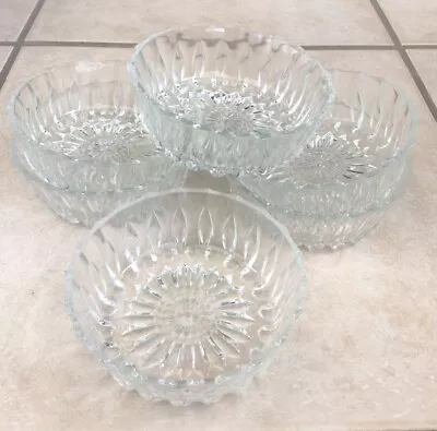 Buy Glass Crystal Sundae Dishes Bowls Set 6 Round Bowls Snacks Sweets Nuts 11cm Wide • 8£
