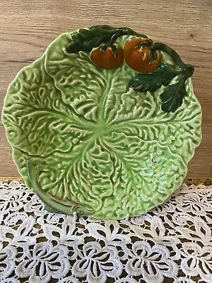 Buy Vintage Wade Heath Majolica Green Leaf Salad Bowl With Tomato And Fish C.1930's • 8£