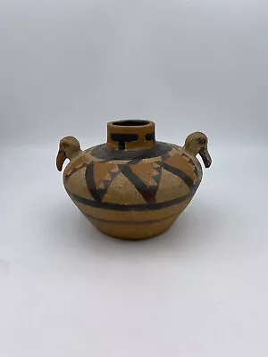 Buy Vintage Native American Art Pottery Vase W/ Bird Head Handles • 94.50£