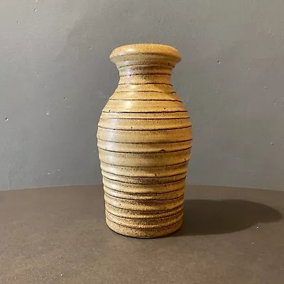 Buy West German Pottery Vase- Scheurich Kermik 208-21- Fat Lava Era Ceramic Swirled • 7.99£
