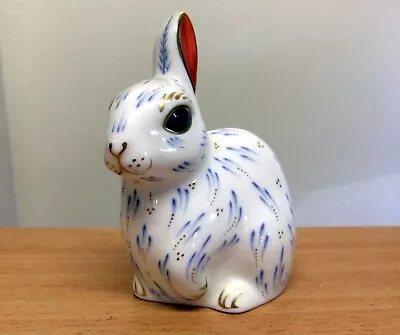 Buy Royal Crown Derby Paperweight,Snowy Rabbit, Silver Stopper, 21st Aniversary . • 35£