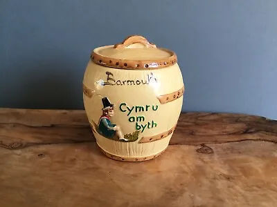 Buy Welsh Manor Ware Vintage Souvenir Lidded Jar Barmouth Motto Cymru Am Byth • 10£
