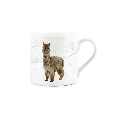 Buy Bone China Farm Animals Mug - Alpaca Gift - Painted Countryside Coffee/Tea Cup • 13.39£