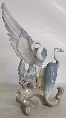 Buy Vintage Nao Preening Herons Porcelain Figurine Made In Spain • 10£