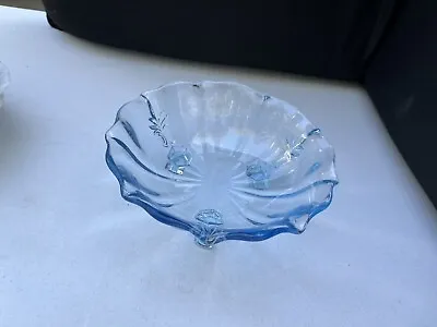 Buy Depression Era Blue Glassware Candy Bowl • 24.01£