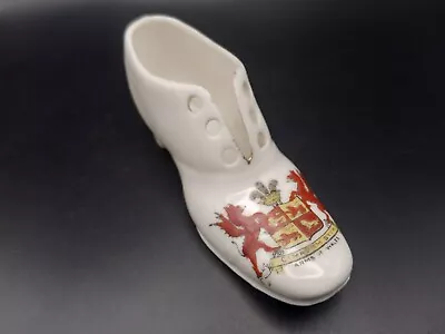Buy Crested China - ARMS OF WALES Crest - Shoe With Lace Holes - Gemma. • 5£