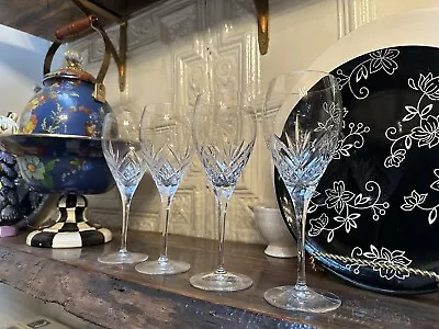 Buy Set Of 4 Royal Doulton Crystal Juliette Water Goblet Wine Glasses RARE 8 5/8” • 140.98£