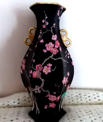Buy Antique Royal Staffordshire Pottery Wilkinson Vase Pink Blossom Plum Gold Handle • 32£