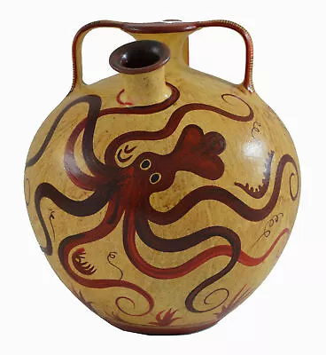Buy Minoan Art Pottery Amphora Vase - Octopus - Ancient Crete Greece • 130.80£