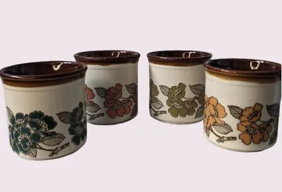 Buy Vintage Biltons Pottery Multicoloured Floral Mugs X4 70's/80's Made In England  • 20£