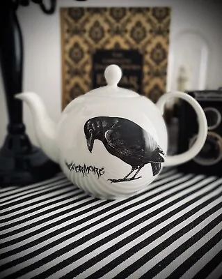 Buy Halloween Edgar Allan Poe The Raven Bone China Teapot Goth Steampunk • 30£