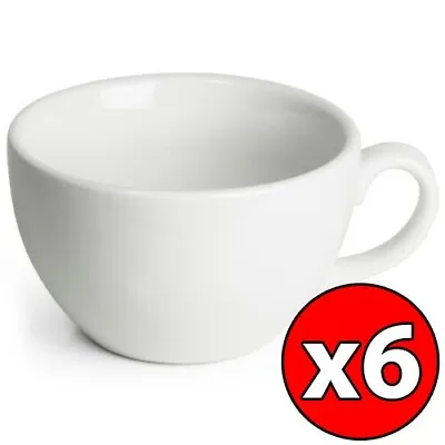 Buy Coffee Cups 25cl Bowl Shape Cappuccino 8.8oz Cafe Royal Genware Fine China Box 6 • 11.99£