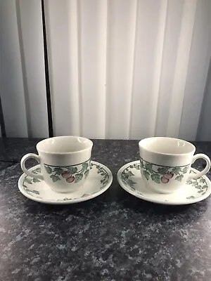 Buy Staffordshire Tableware England Green Ivy Floral  Design Cup, Saucer X2 • 14£