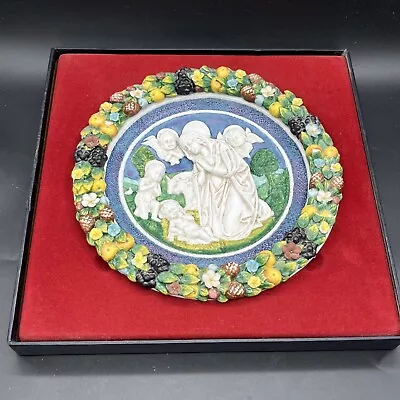 Buy 1978   ADORATION  ANDREA DELLA ROBBIA RIVER SHORE LTD Plate Chipped Flowers B6 • 189.44£