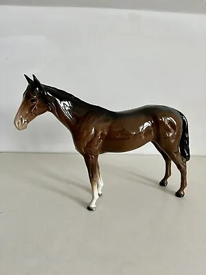 Buy Beswick Large Brown Stallion Horse Thoroughbred Gloss Figurine • 20£