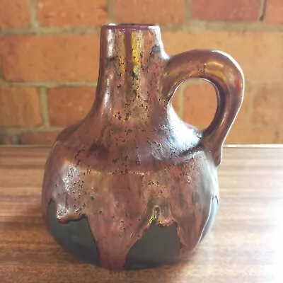Buy Small Otto Keramik Metallic Glaze Vase. WGP Fat Lava. Brown / Deep Red / Purple. • 35£