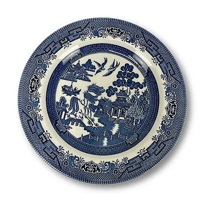 Buy WILLOW Plate By Churchill England, Blue Flow Pattern, 10-5/16  Diameter Vintage • 15.64£