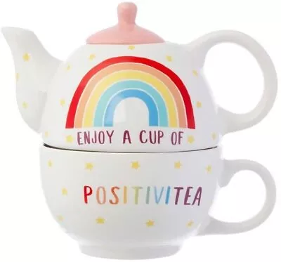 Buy Rainbow Positivitea Tea For One New Home Kitchen Dining Novelty Fun • 13.90£