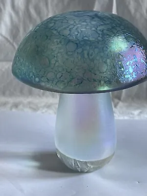 Buy Glasform Large Turquoise Glass Mushroom With Label • 55£