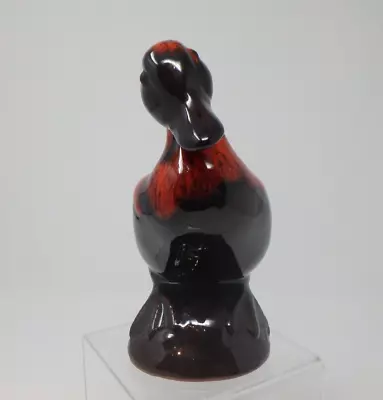 Buy Whimsical Flambe Glazed Pottery Duck Head Cocked Figurine BMP Contemporary Vtg • 26.37£