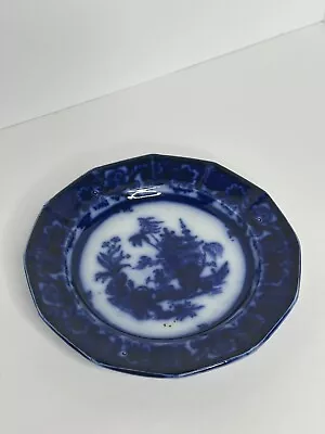Buy Antique 8 1/2  Chen Si Flow Blue Ironstone Staffordshire Plate  Vtg • 41.19£