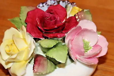 Buy Royal Doulton - Posy / Flowers  Roses Posies In Vase - Approx. 7cm X 5cm Superb. • 15£