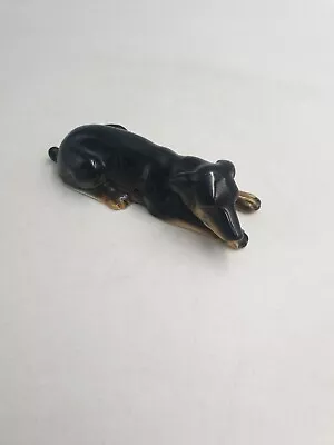 Buy Vintage Bone China Laying Down Doberman Pinscher Dog Figurine Ornament Foreign • 9.99£