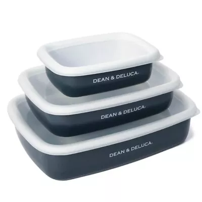 Buy DEAN & DELUCA Enameled Container Charcoal Grey Set Of 3 S,M,L NEW JAPAN F/S • 77.11£