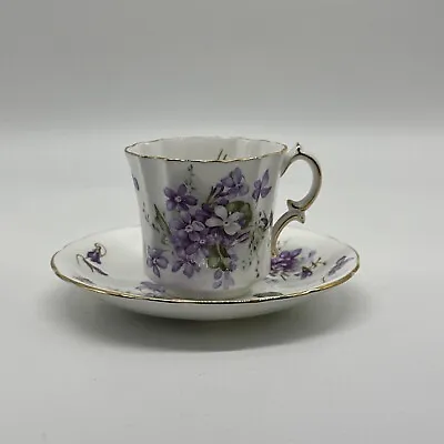 Buy Vtg HAMMERSLEY Bone China Victorian Violets England's Countryside Cup & Saucer • 25.61£