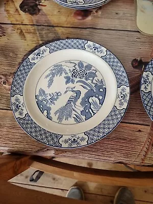 Buy 2x Vintage Wood & Sons  Yuan   Plates Large And Med See Description  • 9.99£